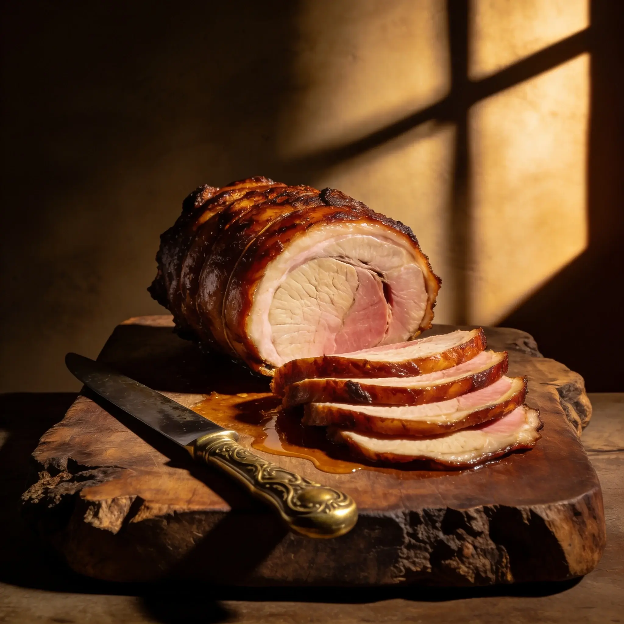 Pernil sin hueso cortado · Jamón Casero
